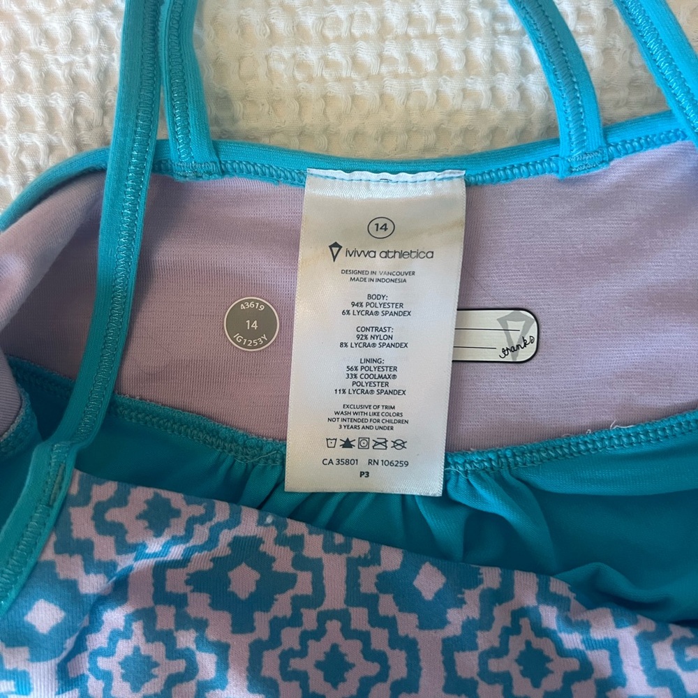 Ivivva Blue Racerback Tank Top - Picture 4 of 6